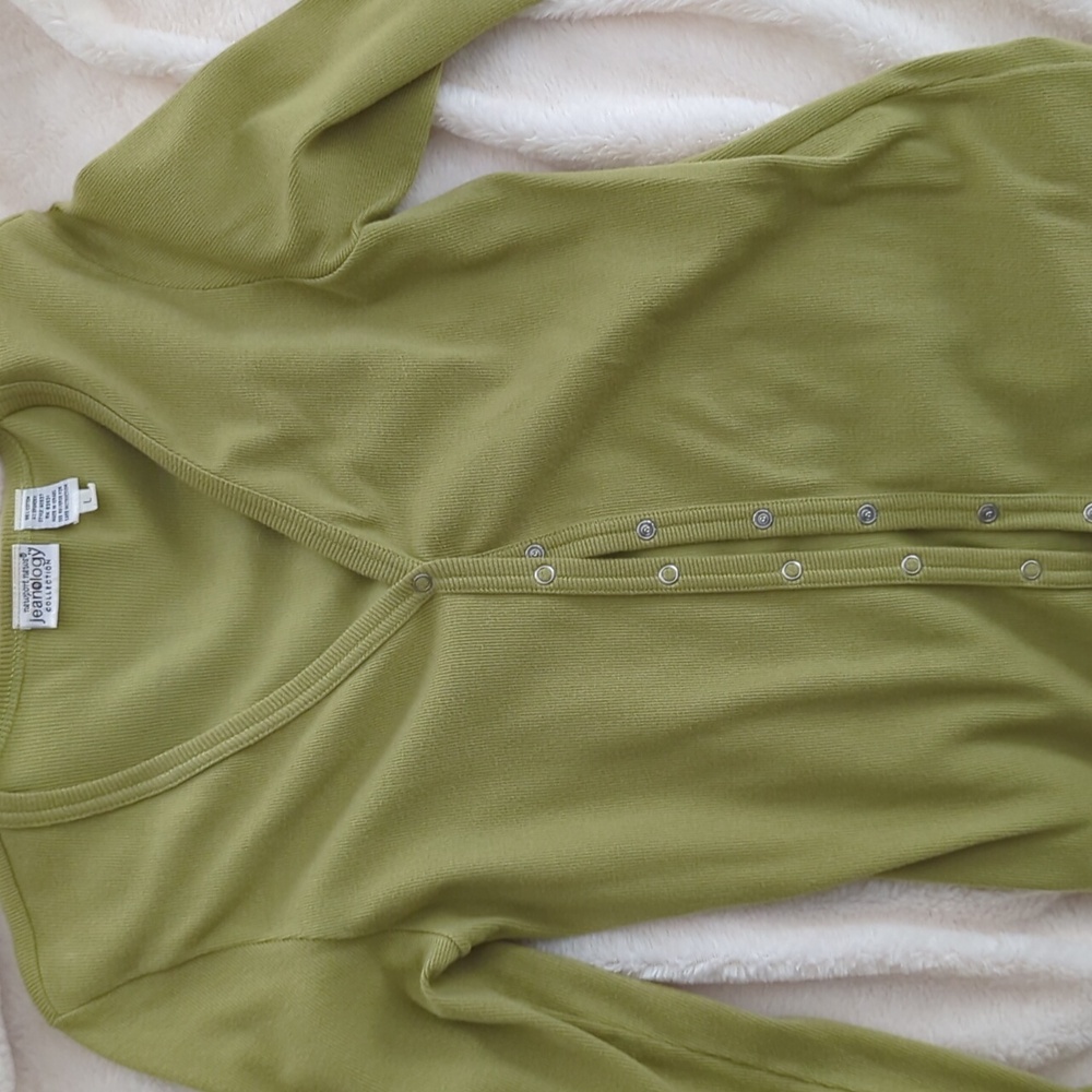LS sweater size large olive green